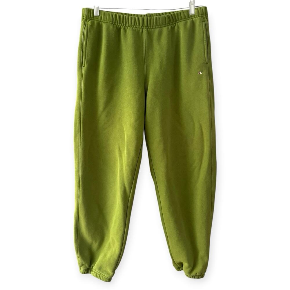 Champion Reverse Weave Green Jogger Sweatpants Women’s Size Large Vintage 90s